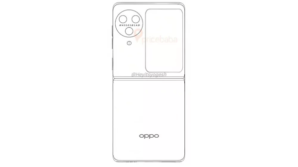 最强小折叠屏！OPPO Find N3 Flip外观首曝：天玑9200+加持