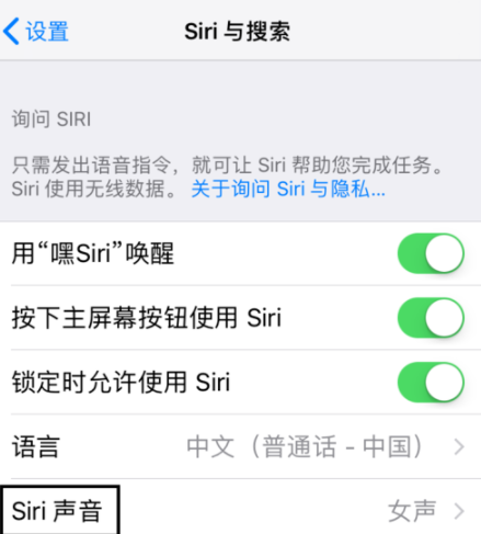 苹果手机设置siri声音的图文操作方法