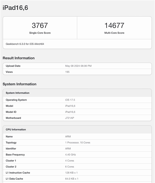 iPad Pro全球首发！M4跑分公布：多核成绩突破1.4万