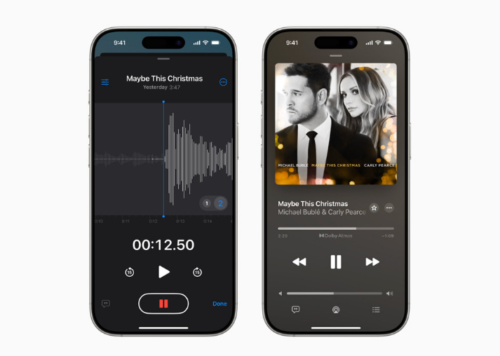 语音备忘录为 iPhone 16 Pro 系列带来分层录音功能