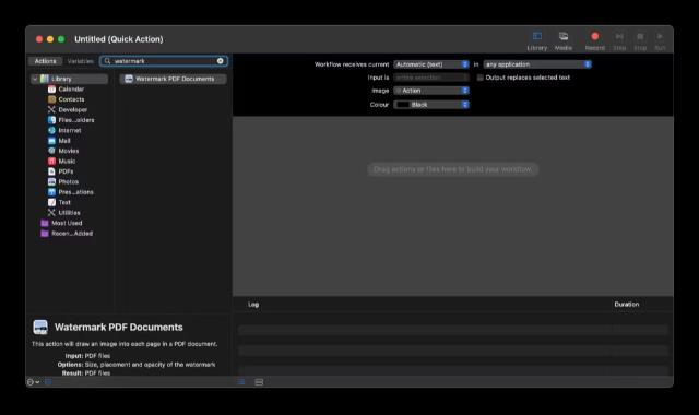 如何使用Automator在Mac上快速为PDF添加水印