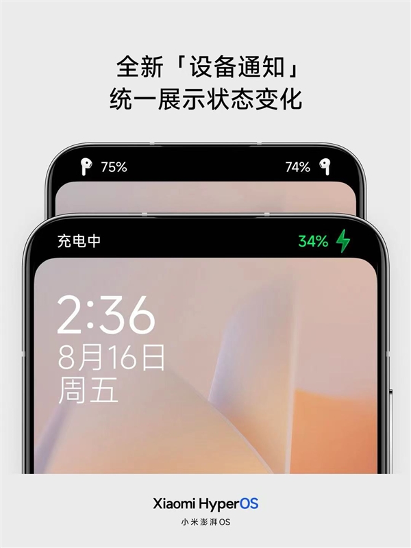 小米澎湃OS设备通知全面统一！用户取名“灵动额头”