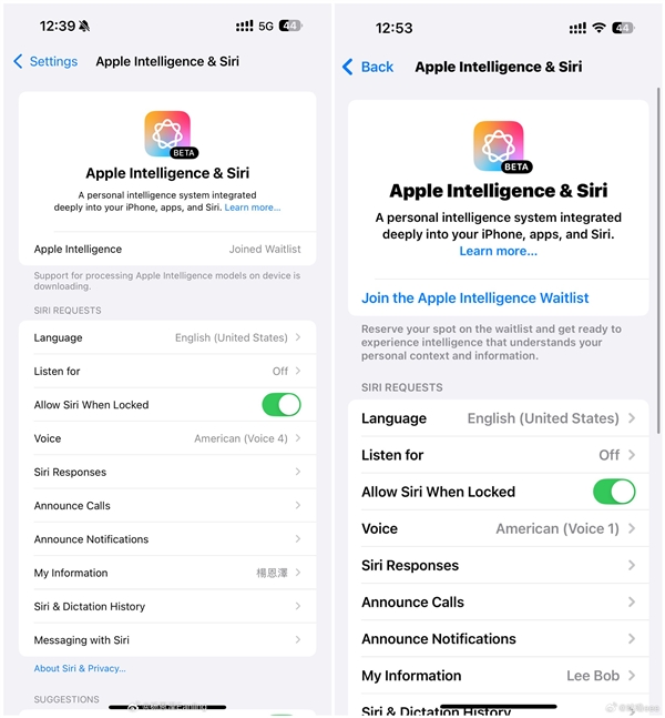 国行版被苹果限制！博主实测港版/美版iPhone 15 Pro可以激活Apple Intelligence