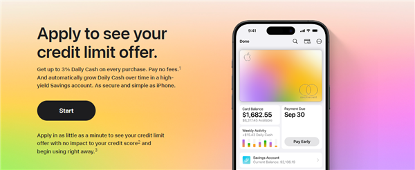 苹果推出高额优惠活动：新用户注册Apple Card 最高可获300美元奖励